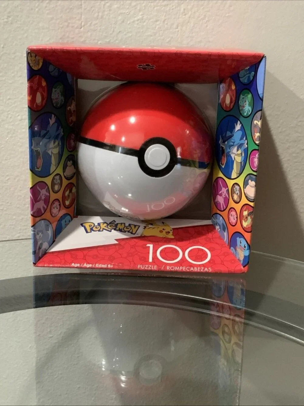 Pokemon Red and White Pokeball Puzzle 100 Pieces New Sealed
